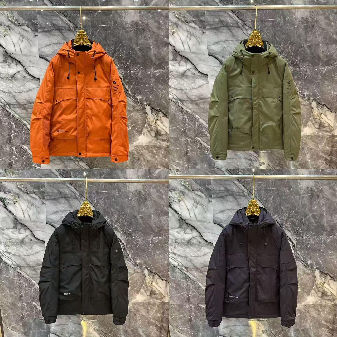 DW-【F】冬季连帽冲锋衣户外登山加厚保暖防寒服外套1218【无水洗唛】