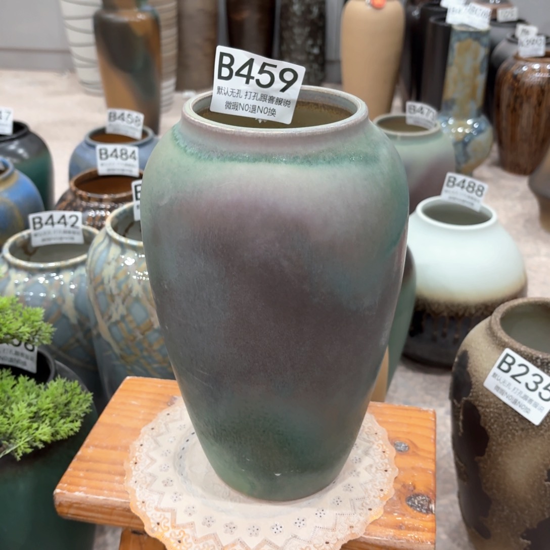 摆件瑕疵459 景德镇陶瓷花瓶高27口9.5