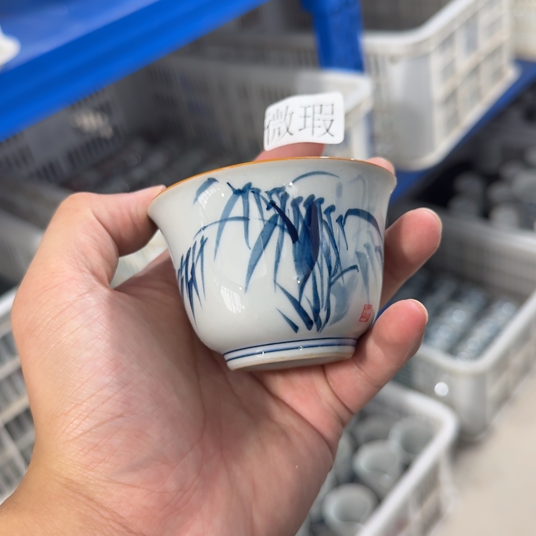 釉下彩纯手绘微瑕