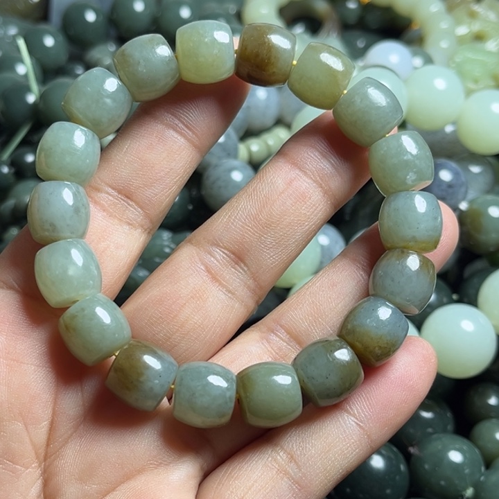 和田玉手串未镶嵌12