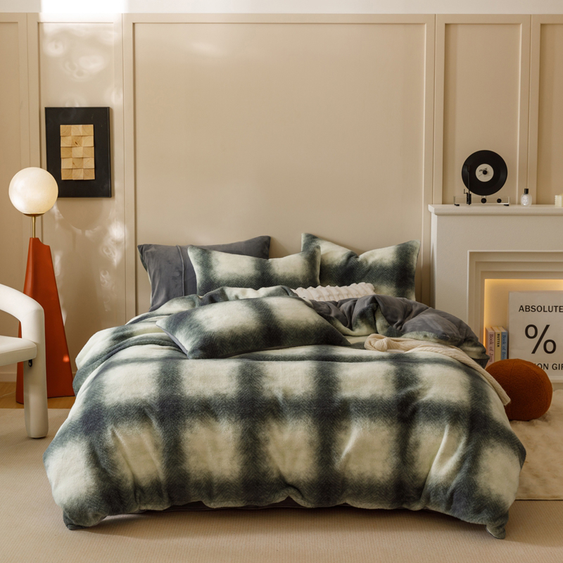 【孙大漂亮】秋冬新品保暖加厚绒类多莉羊 绒四件套-【格伦格】  JQD-