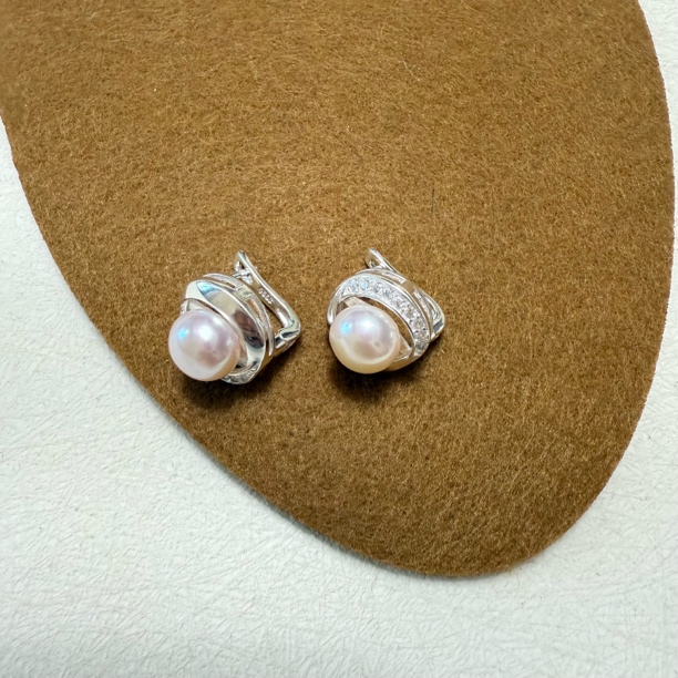 足银耳饰 990银·纯银 珍珠 耳环