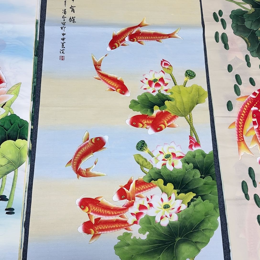 国画尺寸70X138手绘作品