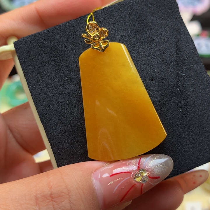 翡翠手链18K金镶嵌翡翠