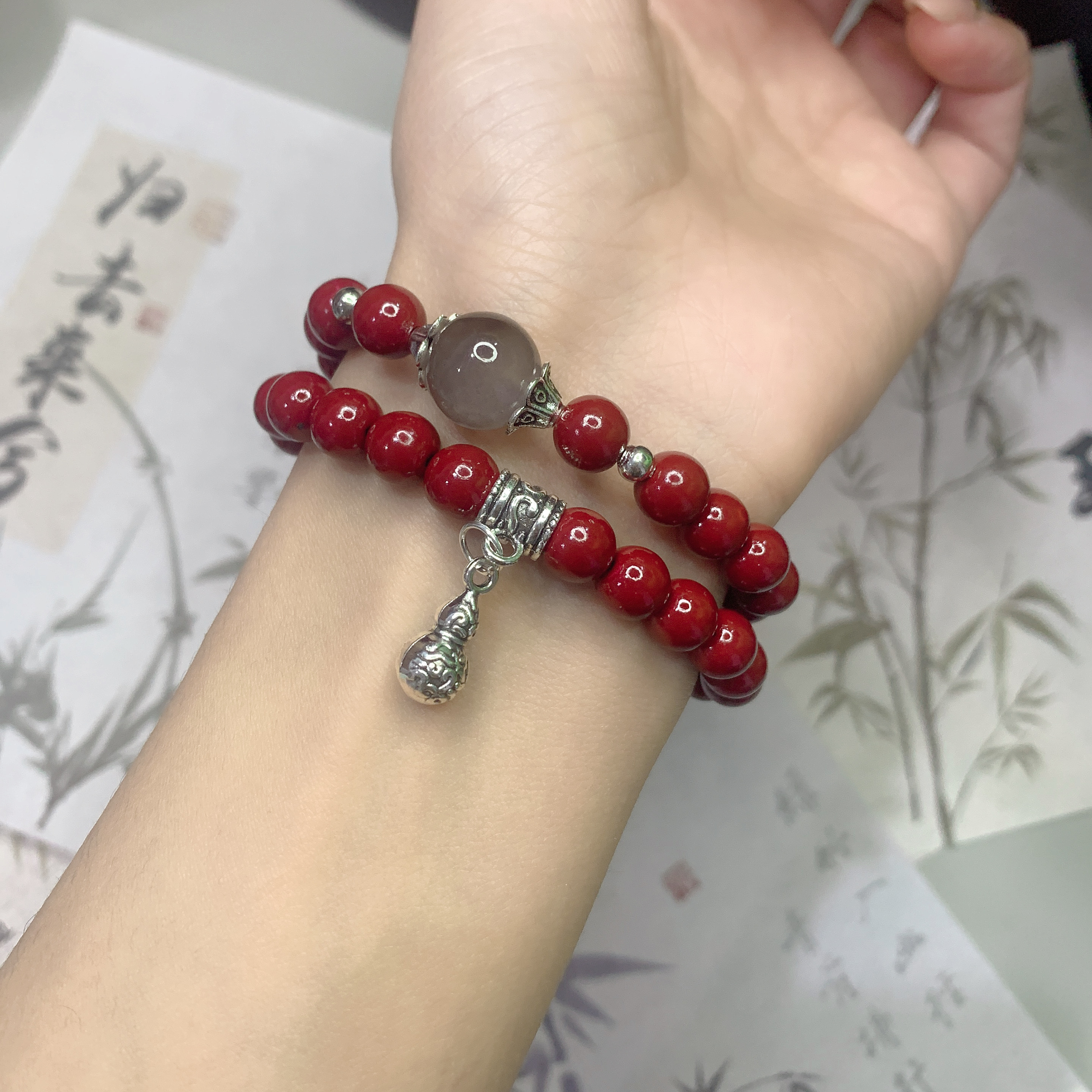 含辰砂工艺品精品手串-无礼盒-S1200