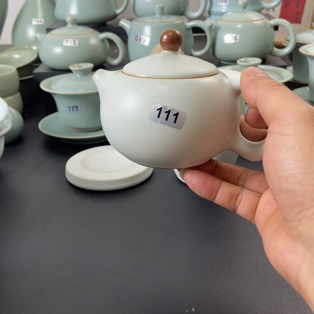 随***风一级品月白西施壶十件套