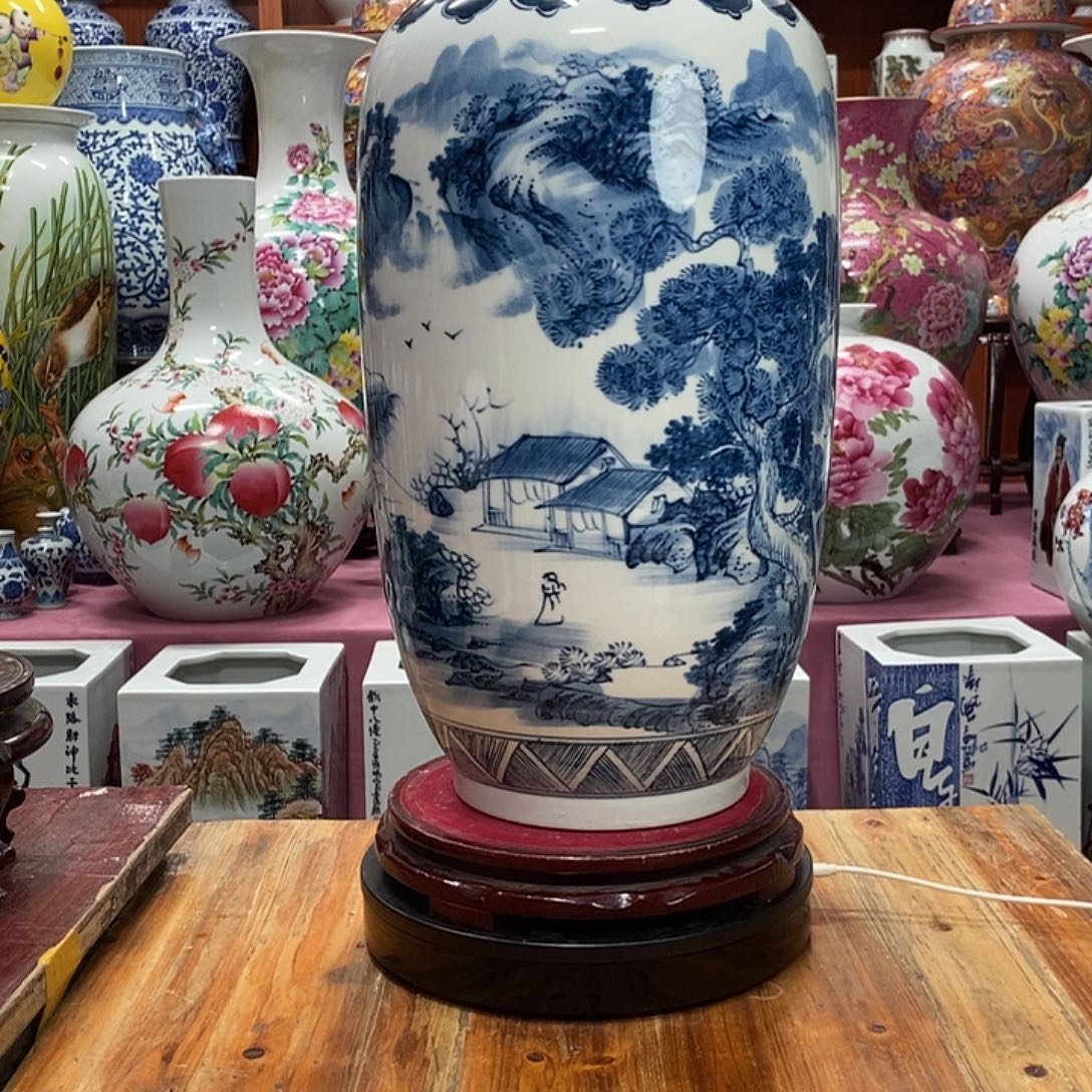 水***哥景德镇陶瓷手工手绘花瓶摆件景德镇陶瓷艺术品