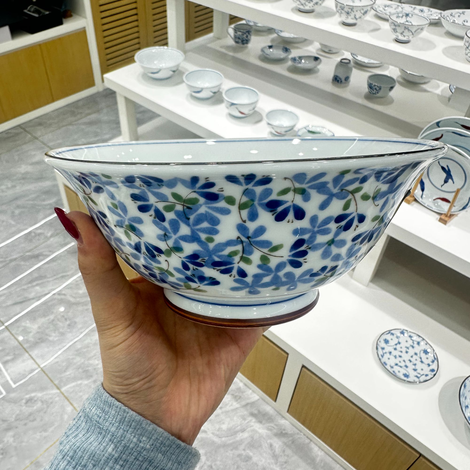 内山窑小蓝芽 8英寸面碗TZRC1662