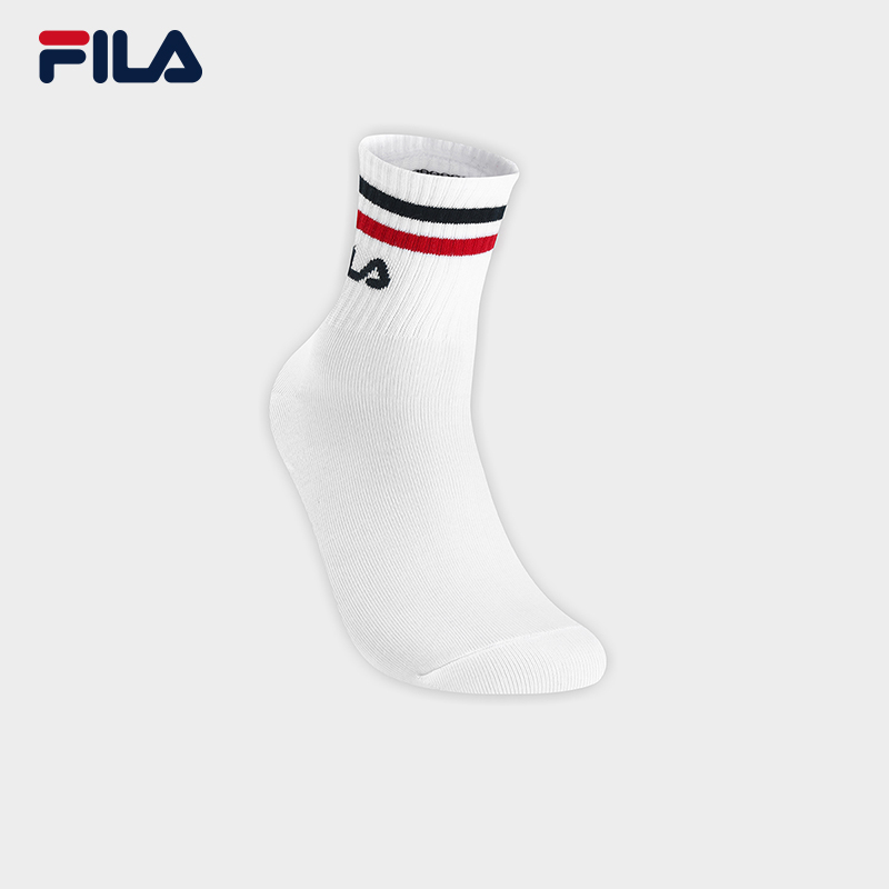 Fila斐乐袜子【3A级抑菌】休闲透气白色中性跑步官方运动袜子