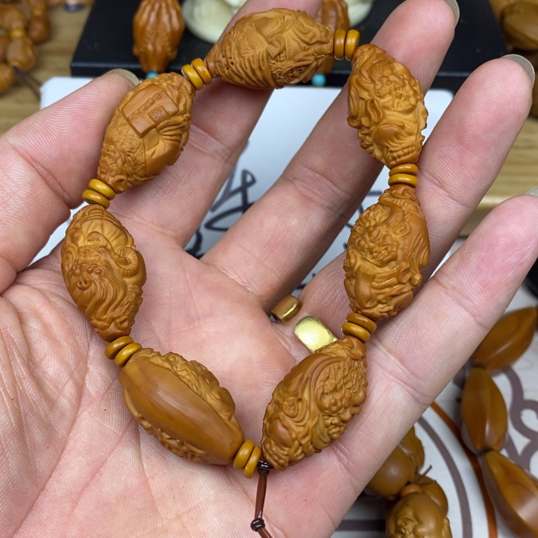 橄榄核手串/手链橄榄核橄榄核雕刻强