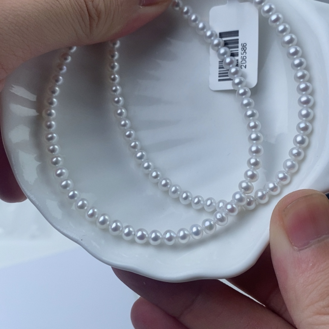 银S925镶嵌淡水珍珠项链206586