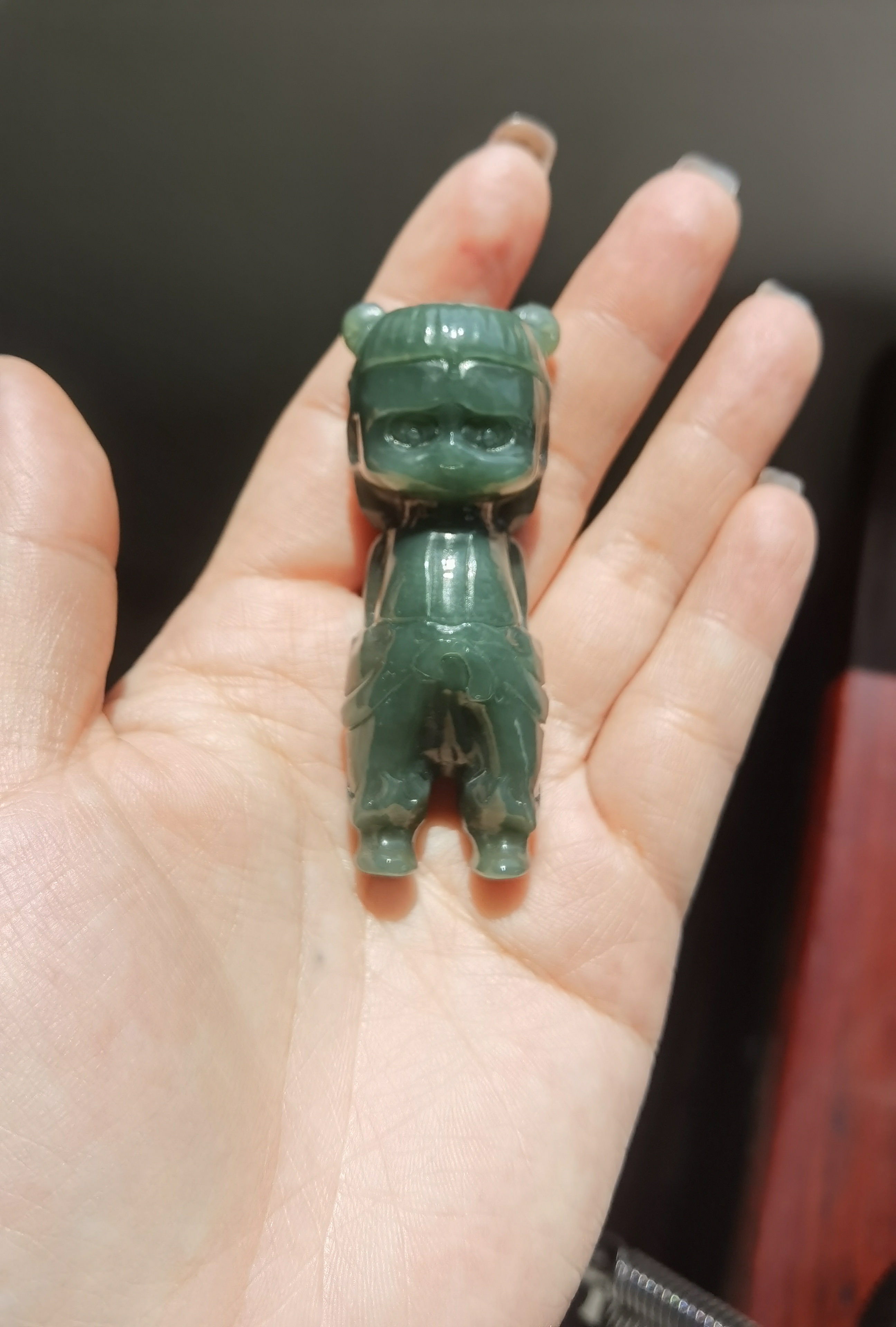 天然和田玉新疆且末料哪吒50.8克长66宽24厚23mm