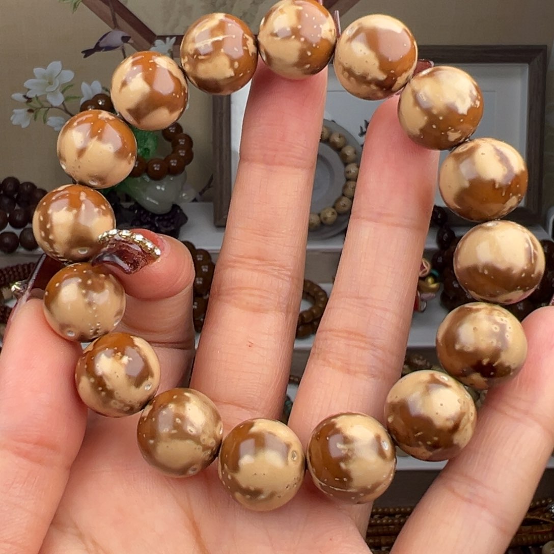 紫金鼠手串卡14+半实心熊猫