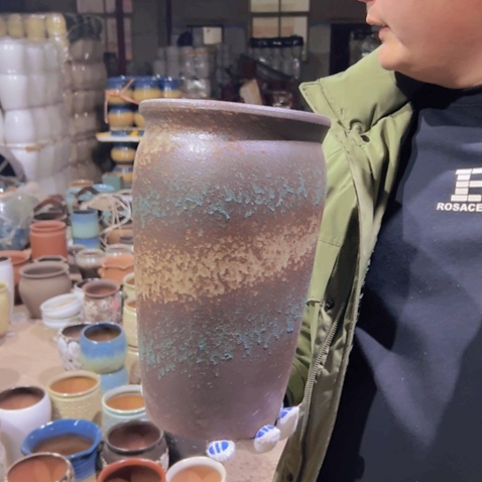 紫砂花盆高33口19————-