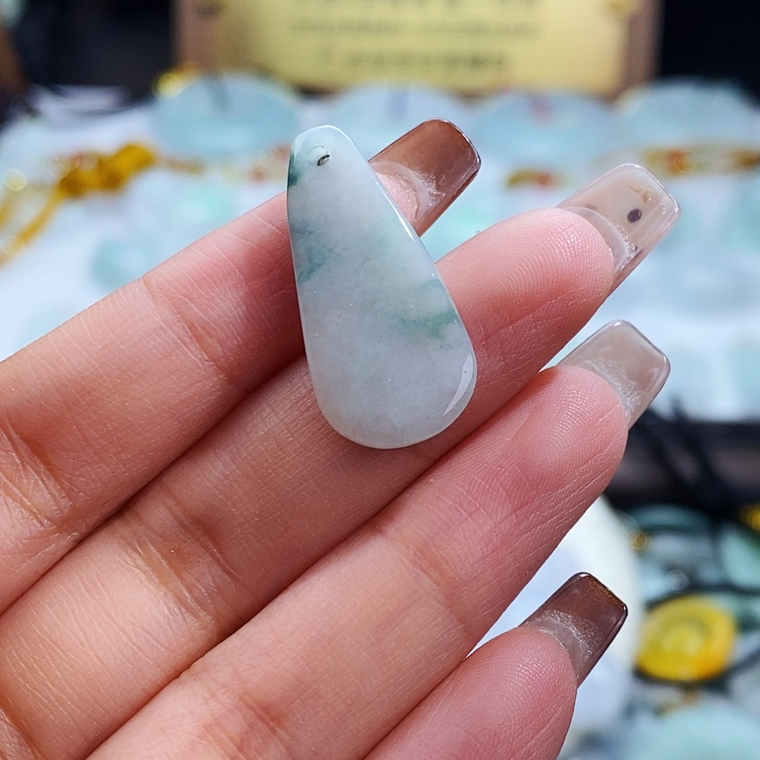 翡翠未镶嵌毛衣链3566