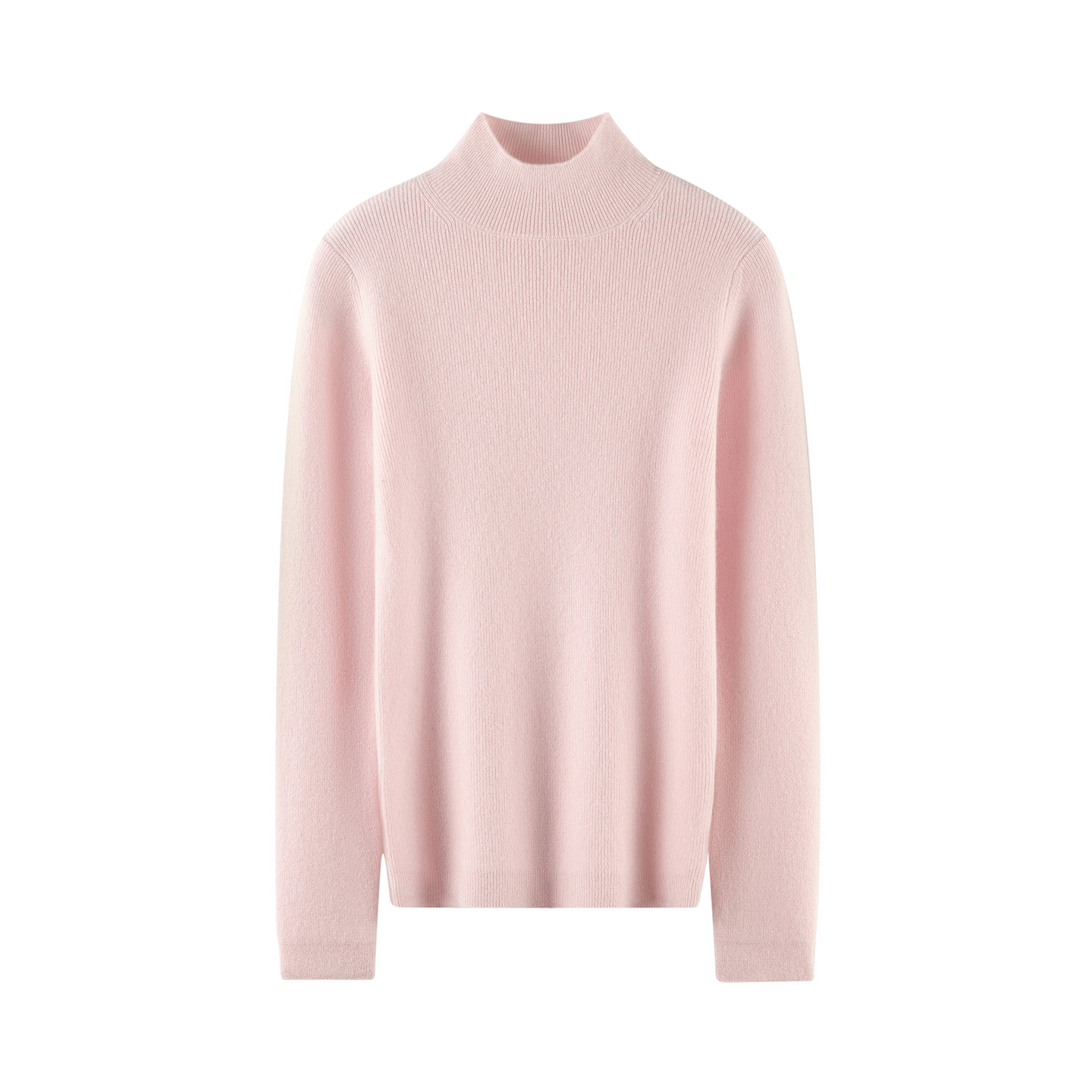 康赛妮100%纯山羊绒衫坑条半高领打底衫内搭针织毛衣简约经典百搭