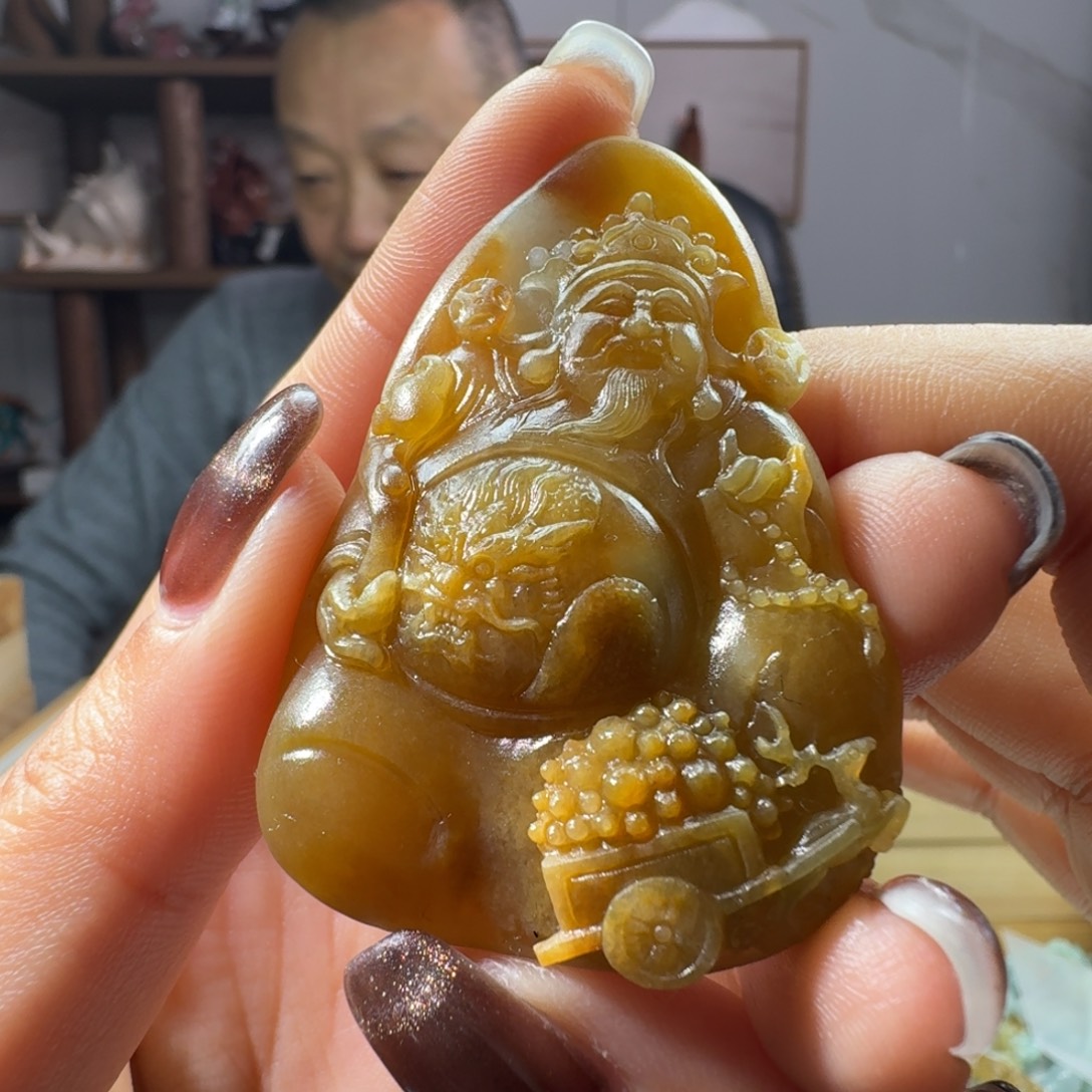 定制翡翠未镶嵌财神