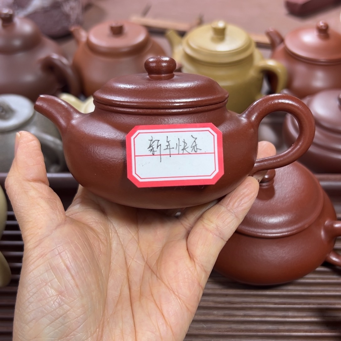 朱泥茶壶大红袍 仿古 160cc