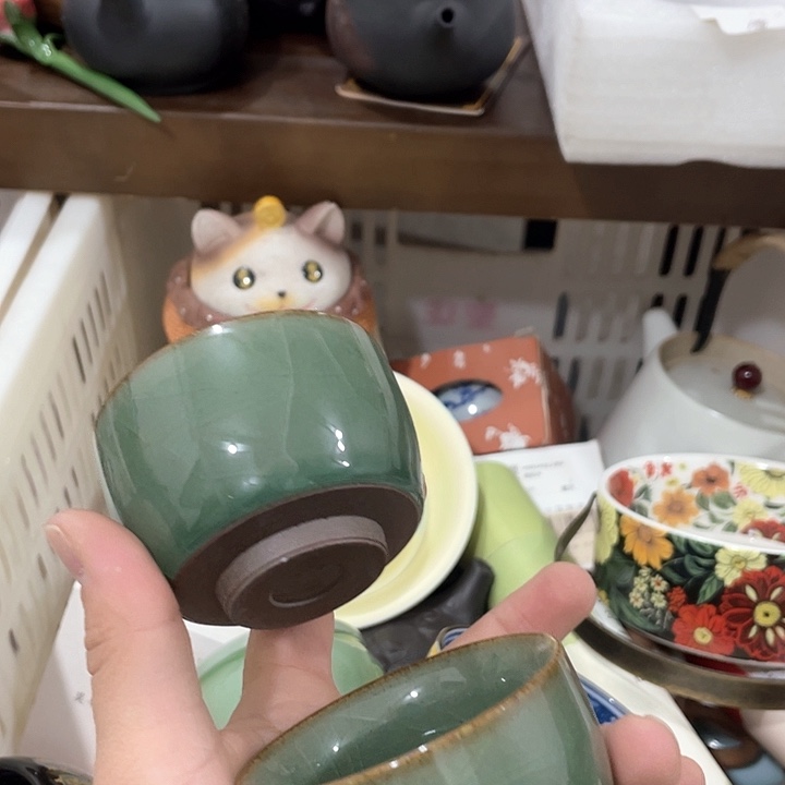 陶瓷茶具全部清清完回家过年