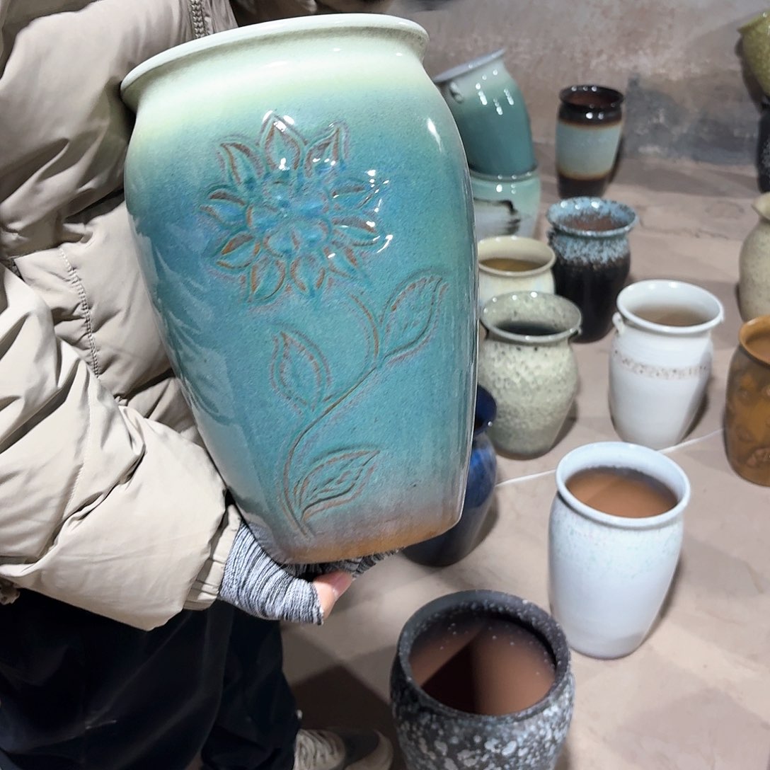 紫砂花盆口20高30一个