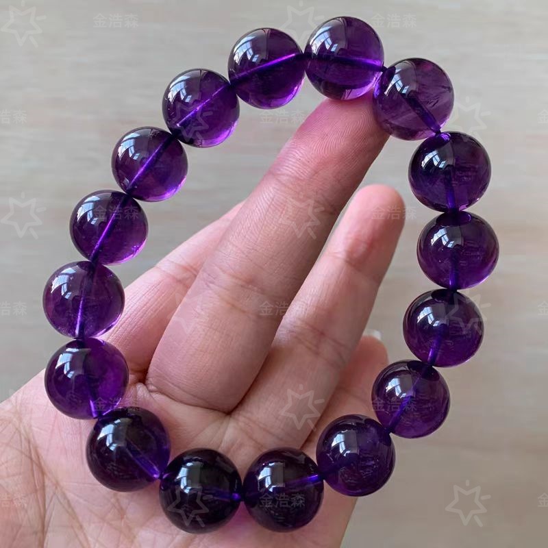 【金浩森】【高货】天然乌拉圭紫水晶手链闺蜜手串礼盒装多样性发一ZB