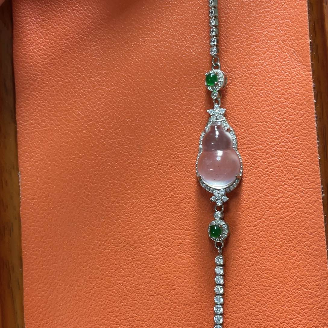 石英质玉吊坠银S925镶嵌