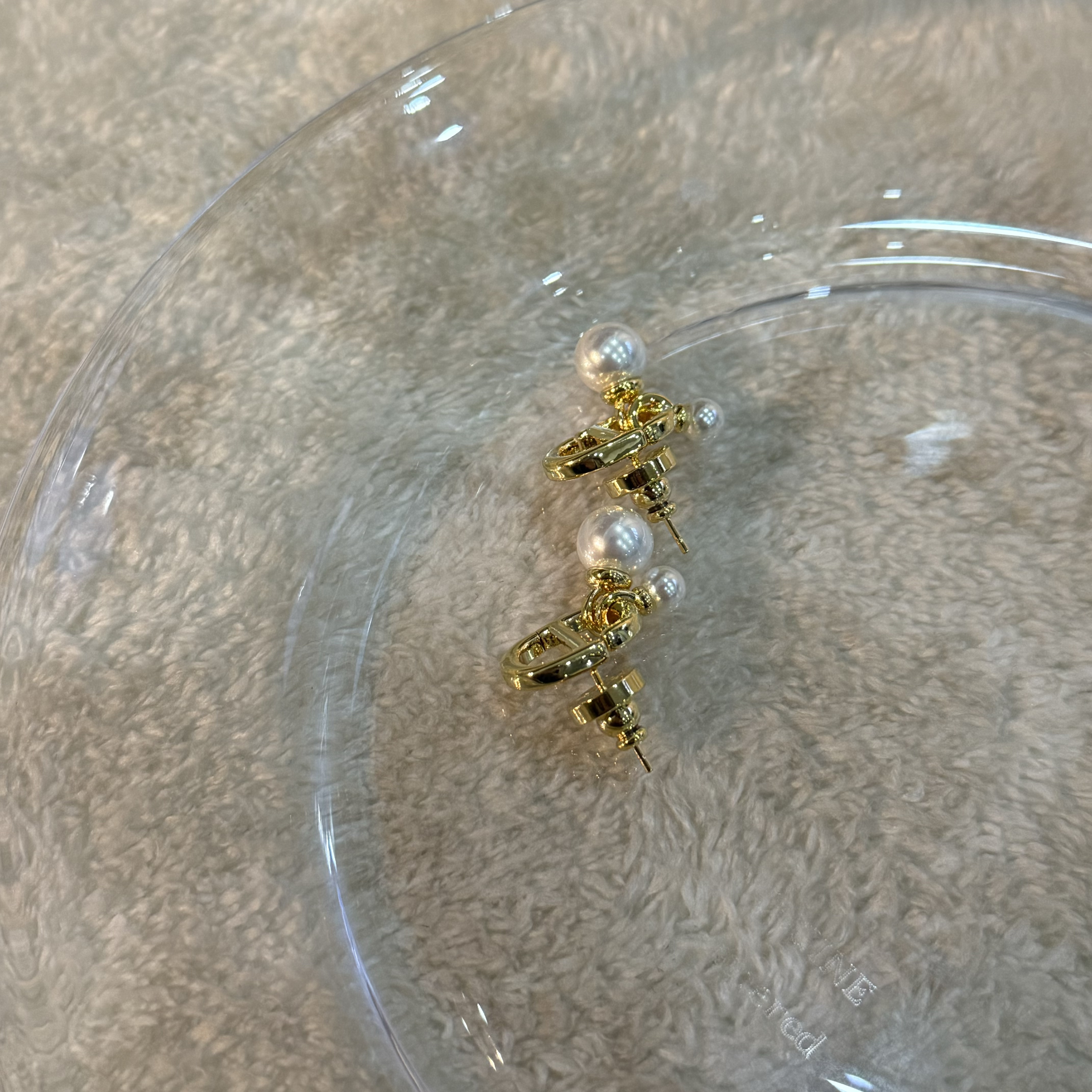 铜合金仿珍珠耳饰 HRY0-铜合金CD简约个性百搭耳钉HRY0-1241