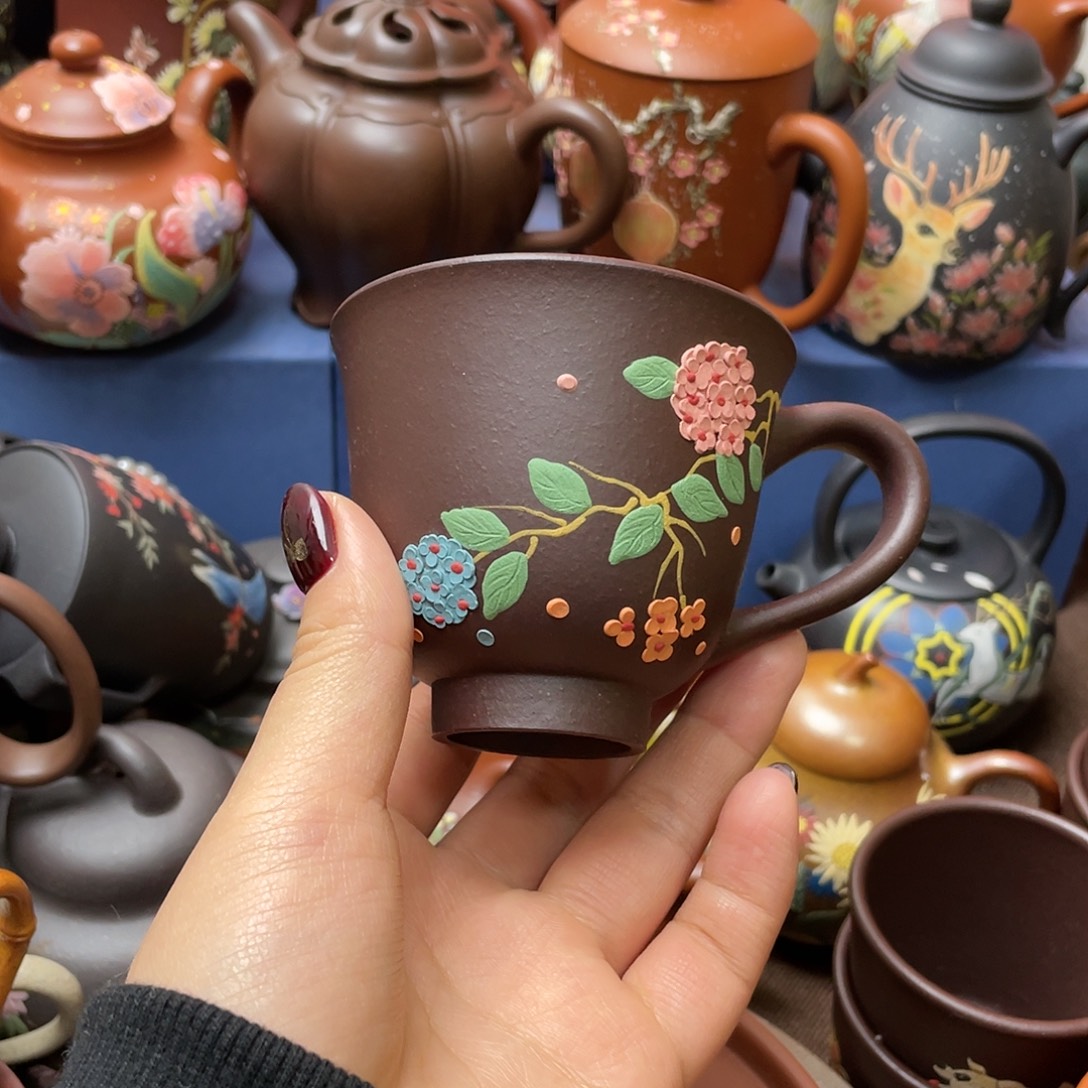 茶杯红泥紫砂主人杯130cc