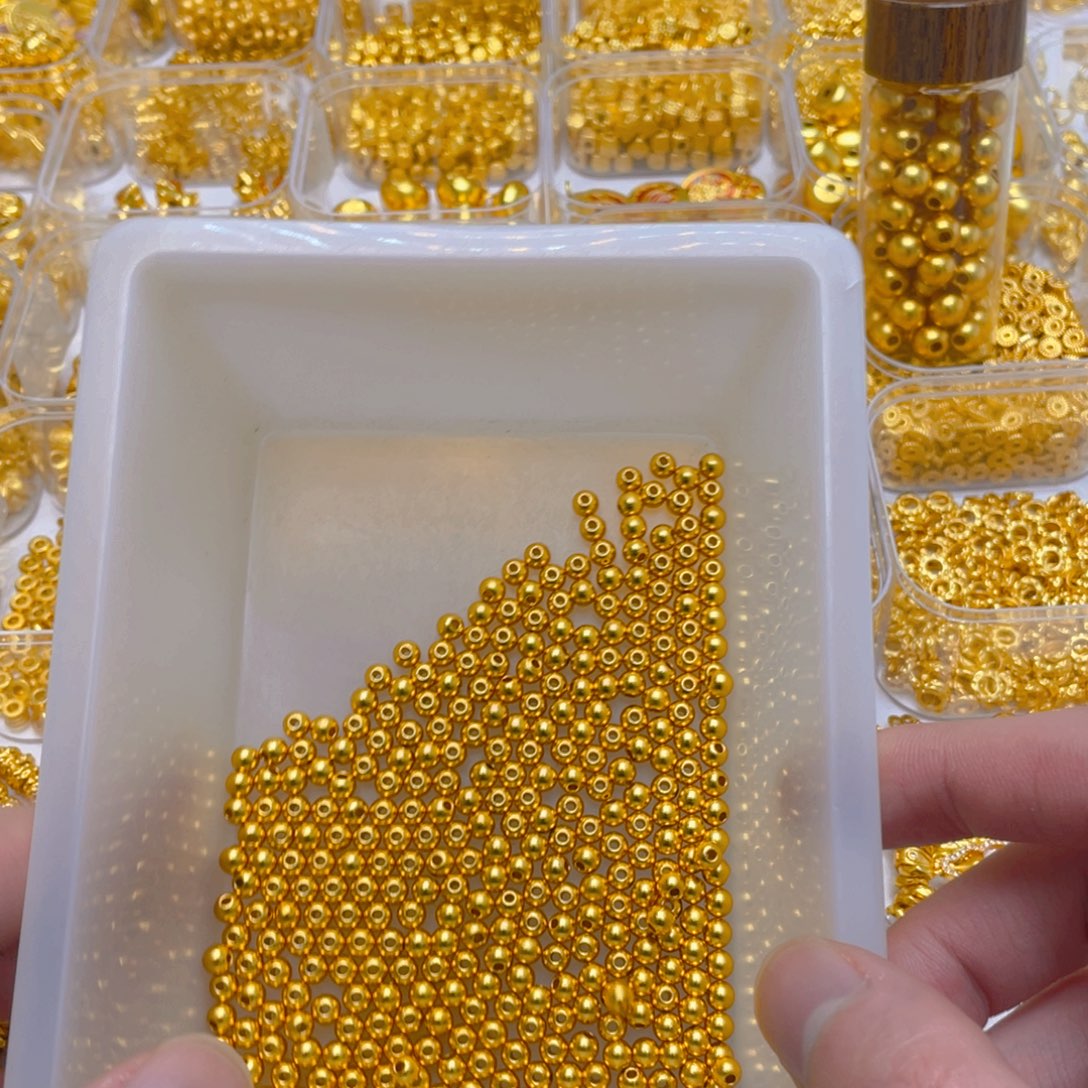 锆石铜合金新款高货古法珠5mm50颗