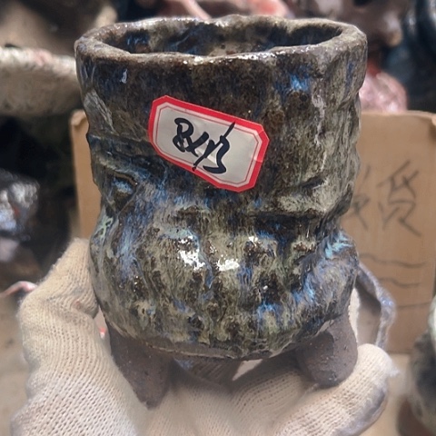 红陶粗陶花盆手工