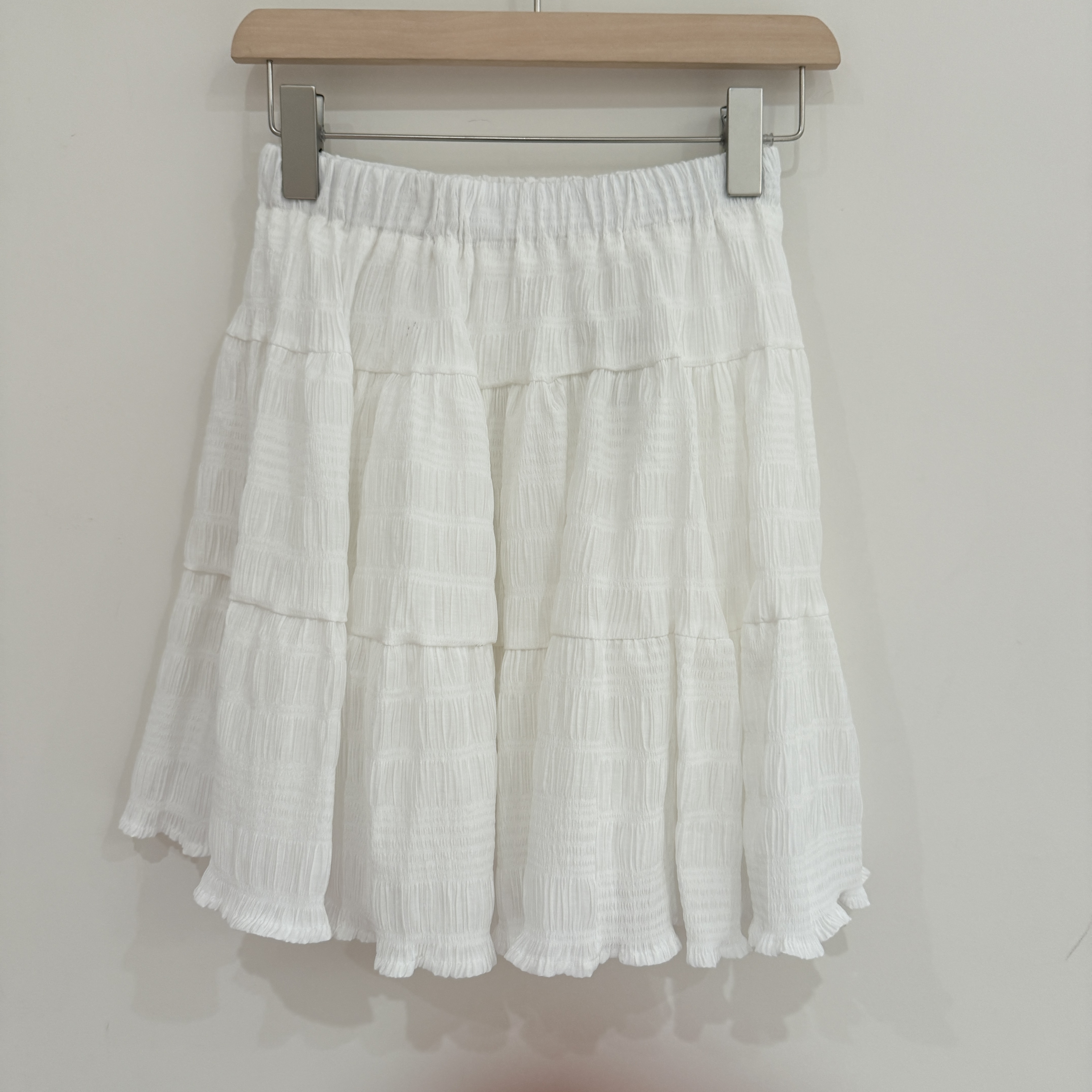 【婷婷家】不退换-东大门白色VE半裙百搭夏季纯色