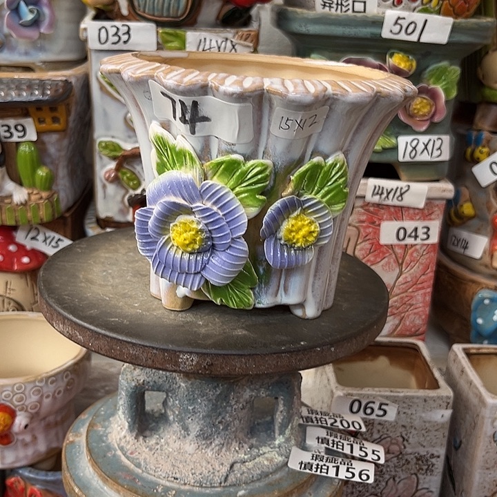 粗陶材质多肉花盆