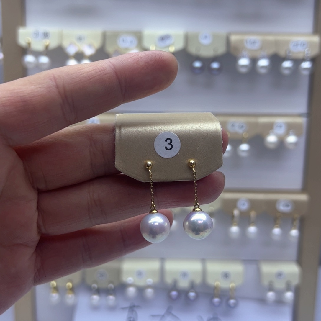 淡水珍珠耳饰银S925镶嵌