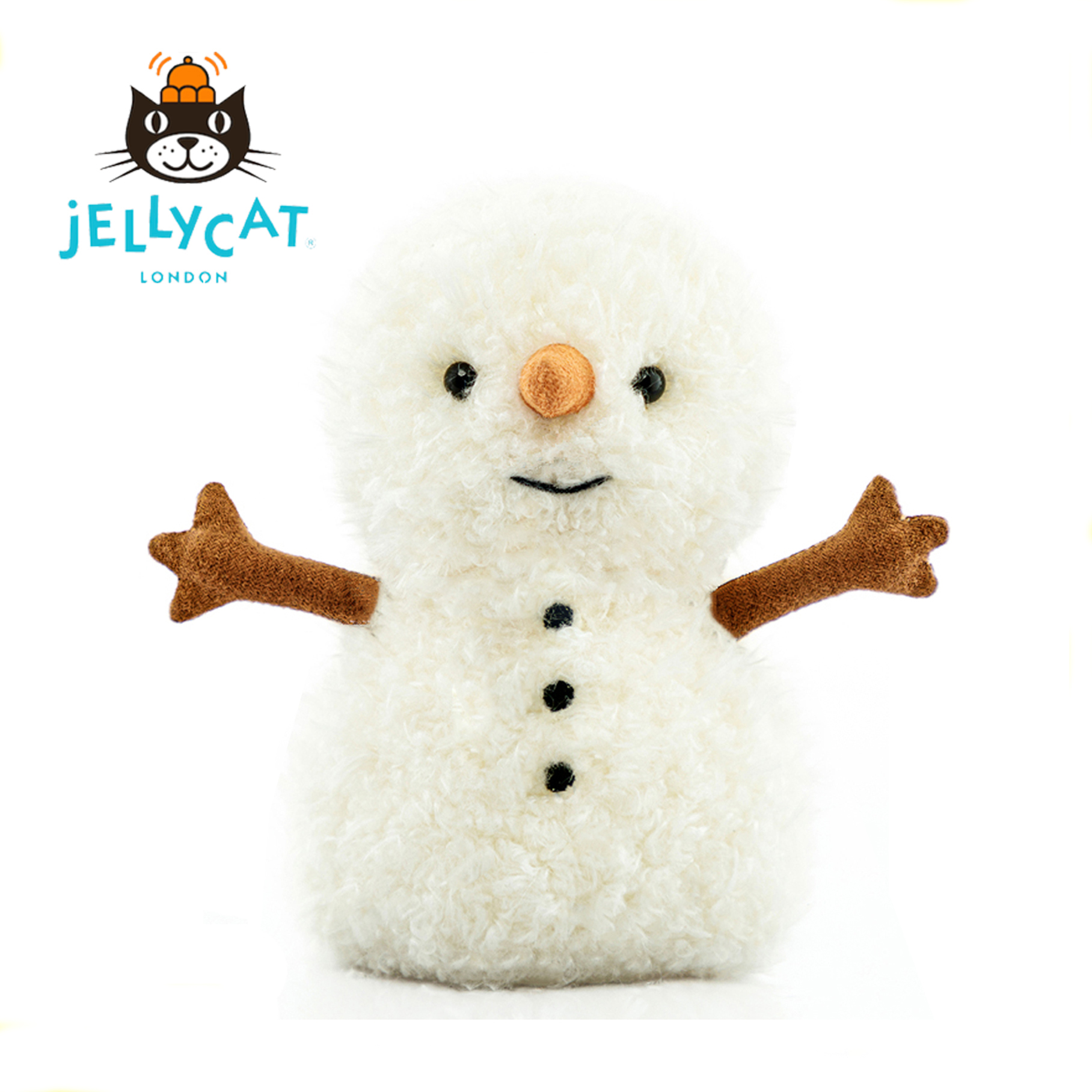 英国Jellycat卷毛小雪人安抚玩偶可爱娃娃毛绒小公仔儿童玩具送礼