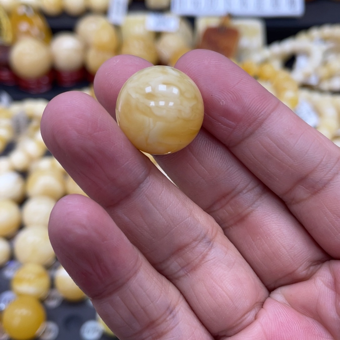 琥珀珠宝奇石未镶嵌18.6mm