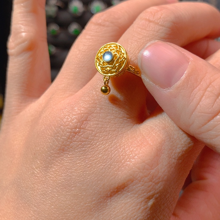 翡翠戒指银S925镶嵌戒指