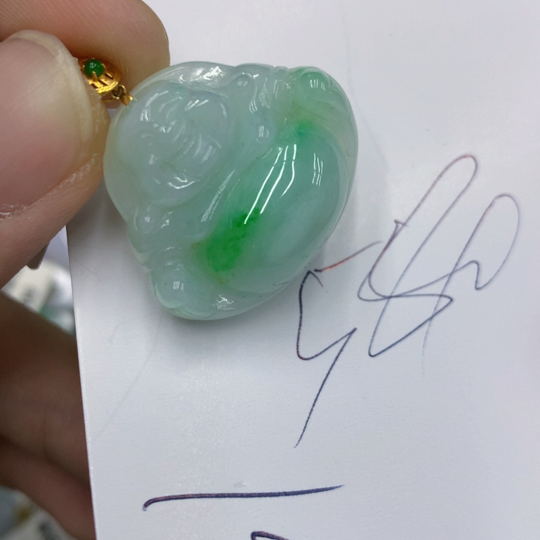 翡翠颈饰18K金镶嵌翡翠
