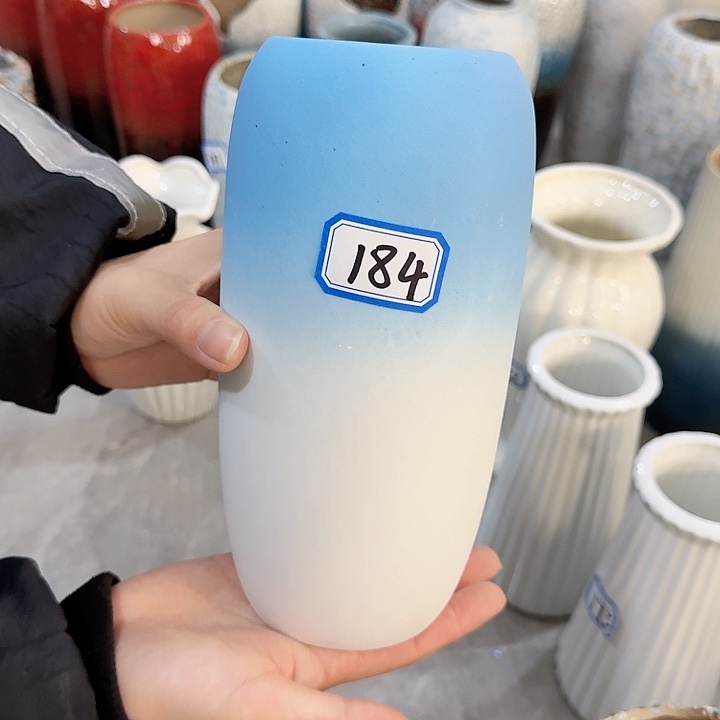 瓶184号蓝白磨砂高20厘米微瑕一个