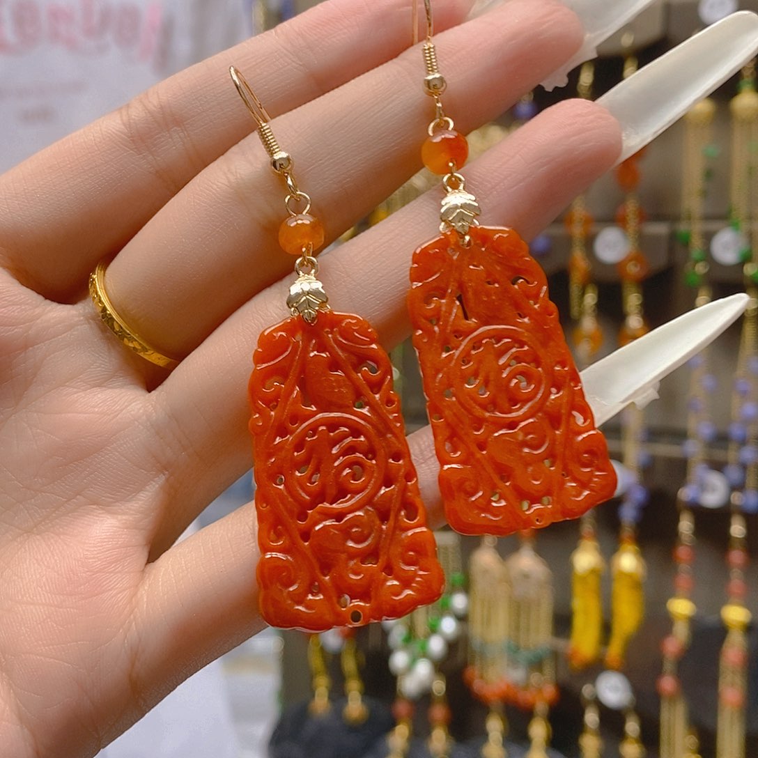 翡翠合金耳饰翡翠