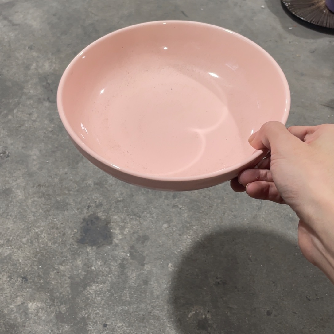 陶瓷餐具系列摩登粉色8寸盘一个