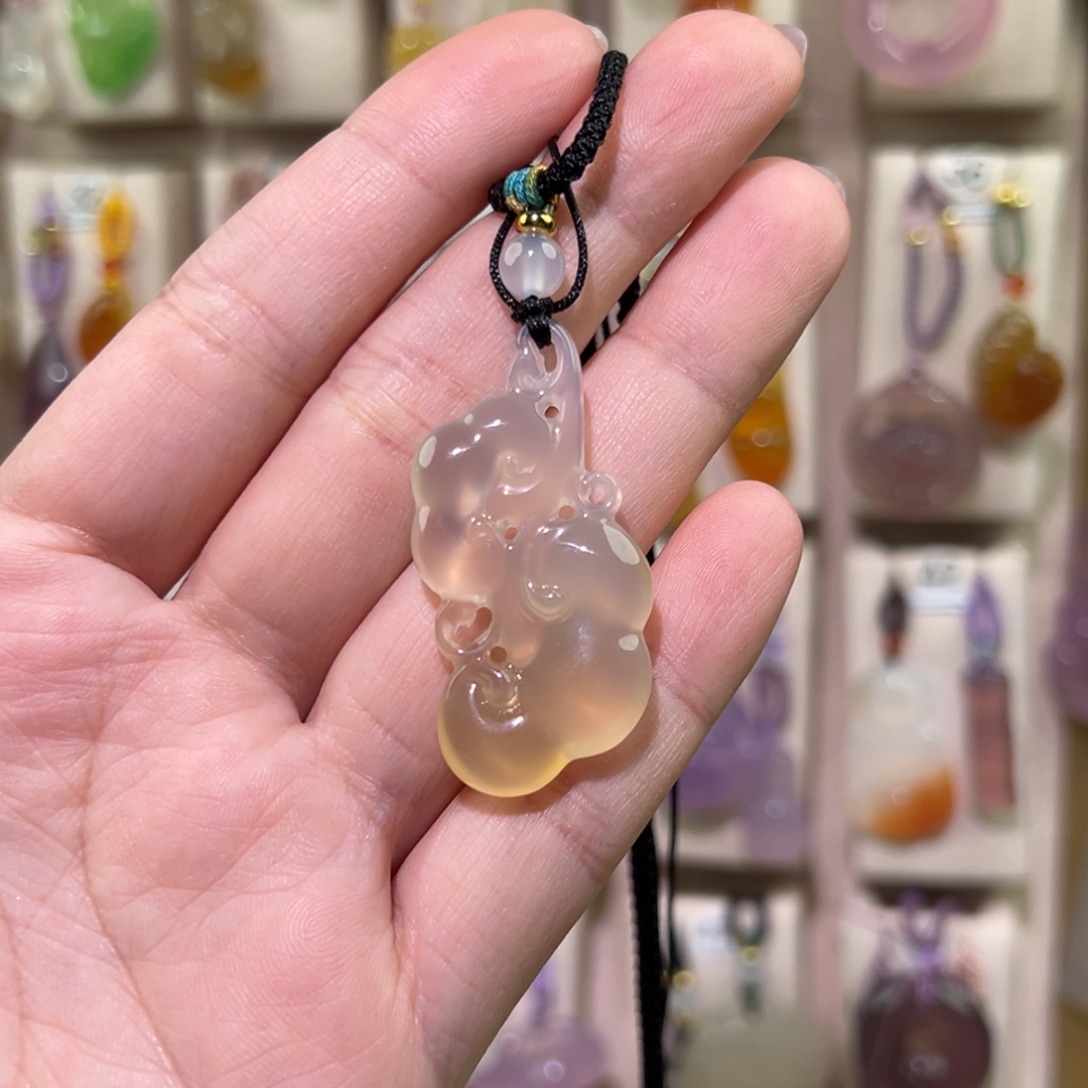 @***言玛瑙/玉髓未镶嵌吊坠(赠链)