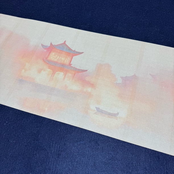 【蜡染雾墟·归藏长卷】大风堂蜡染半生熟毛笔书法国画作品宣纸