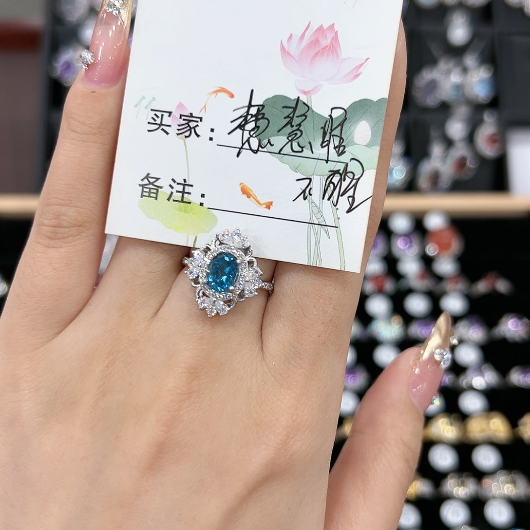 紫晶戒指银S925镶嵌戒指