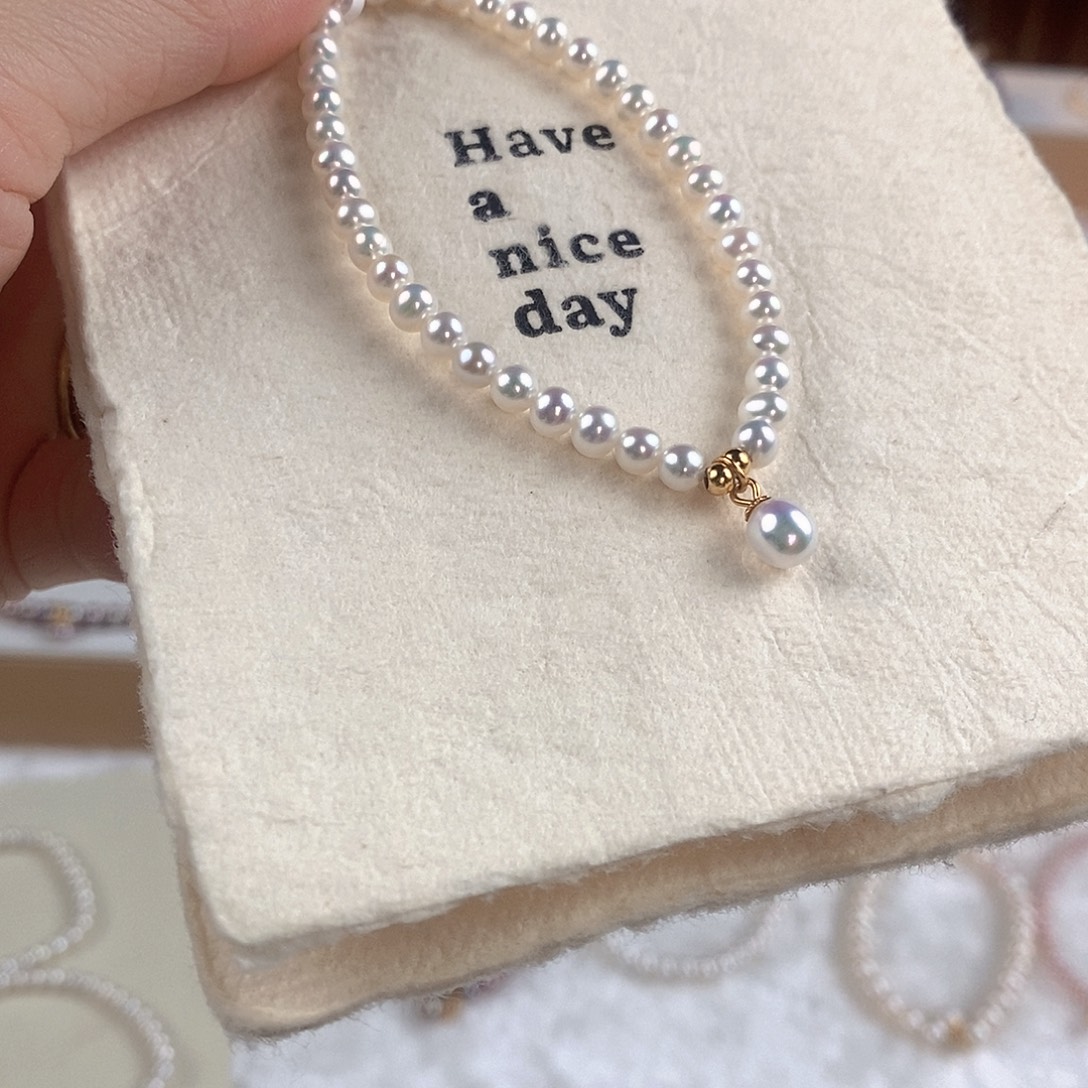 淡水珍珠手绳银S925镶嵌