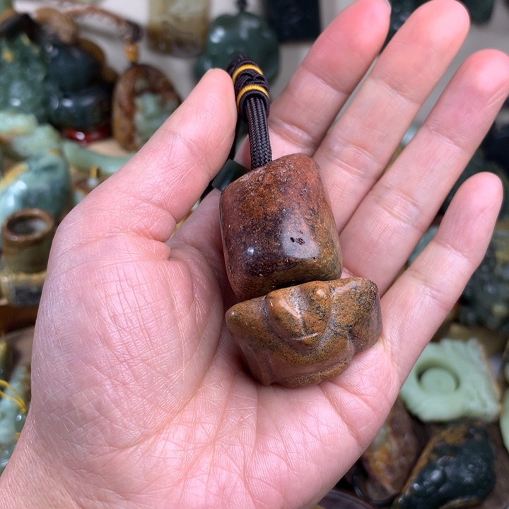 岫岩河磨玉（透闪石质玉）手把未镶嵌