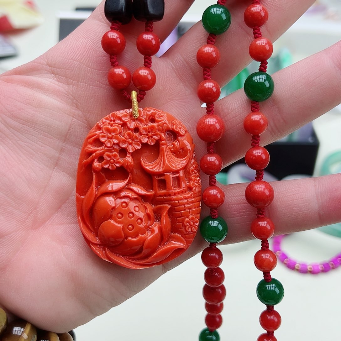 翡翠吊坠(赠链)银S925镶嵌