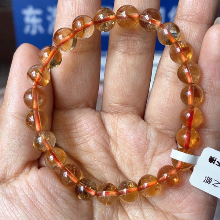 水晶手串未镶嵌黄塔晶