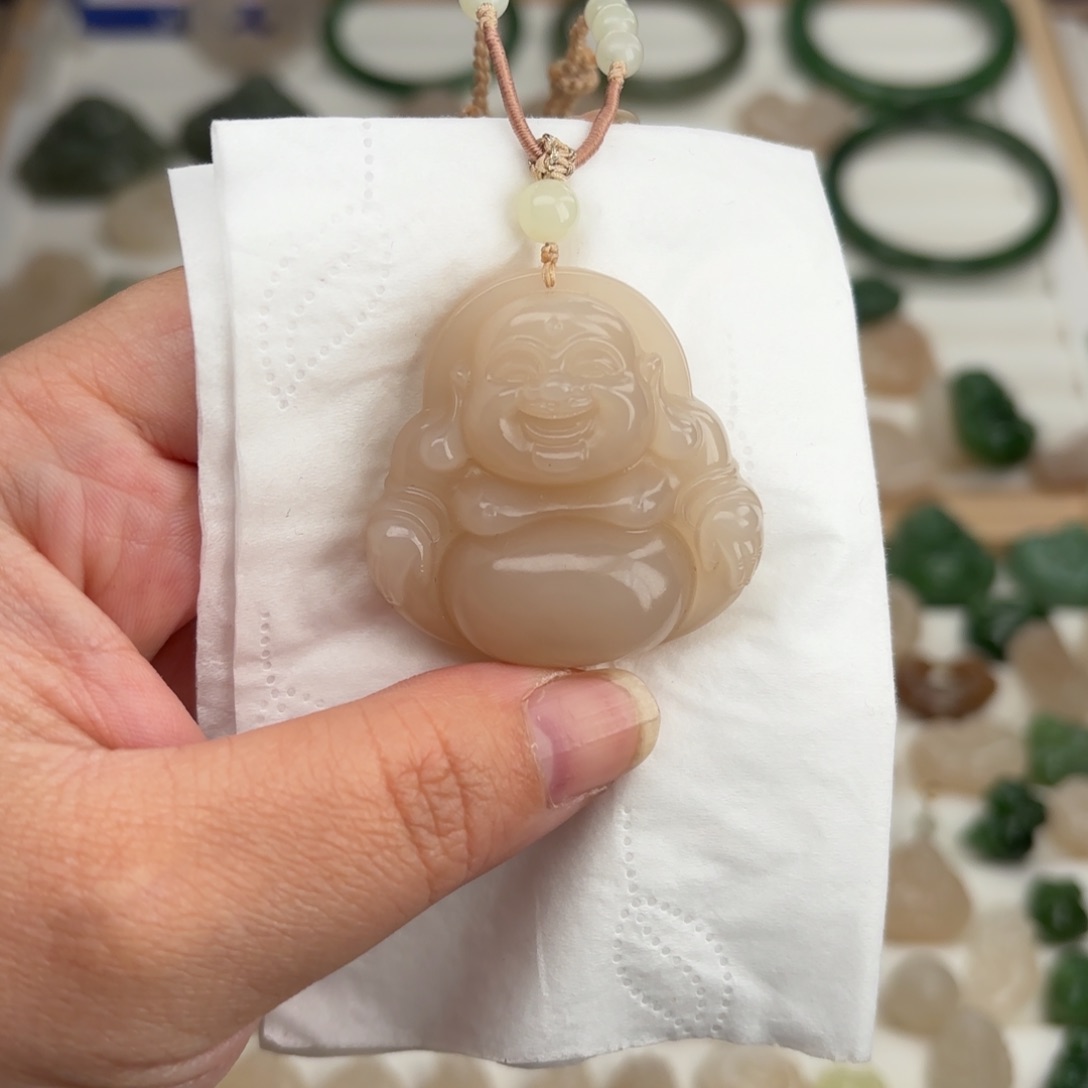 和田玉颈饰未镶嵌40佛公