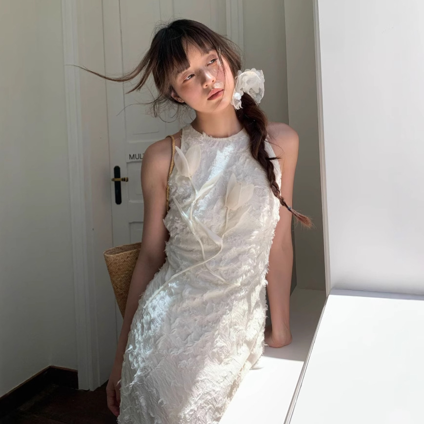 05.26NEW OPEN 2025夏季款法式名媛重工晚礼服精致立体花朵连衣裙