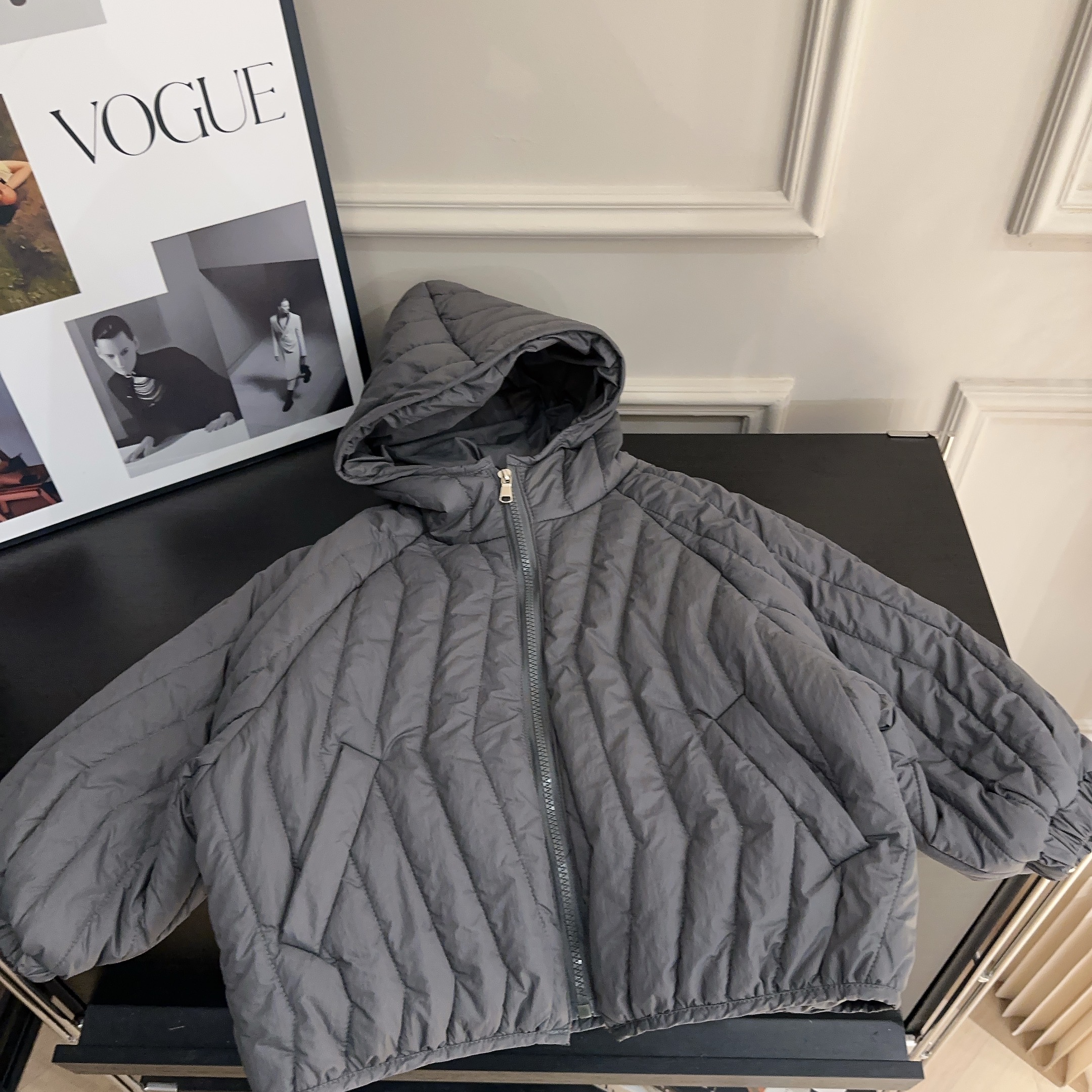 【冬款 现货】秋冬纯色百搭时尚韩版休闲连帽男女童棉服外套887987